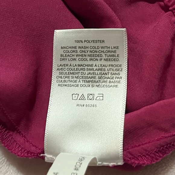 Express Balloon Sleeve V-Neck Blouse - Color Pink - Size Small - Picture 9 of 10